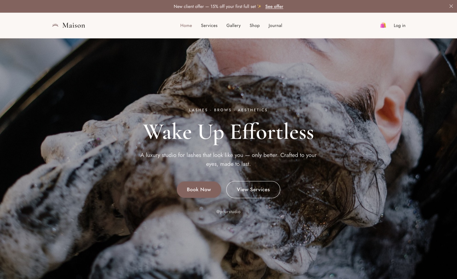 Maison — luxury beauty & aesthetics studio website template
